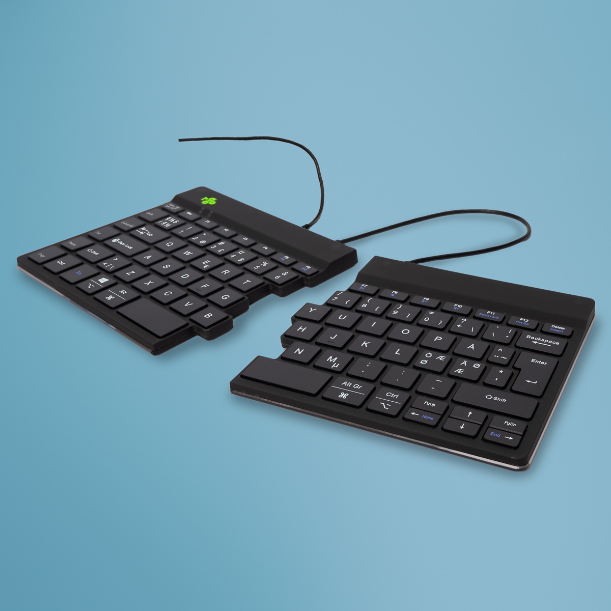R-Go Split Break (zwart, bedraad, QWERTY – Nordic)