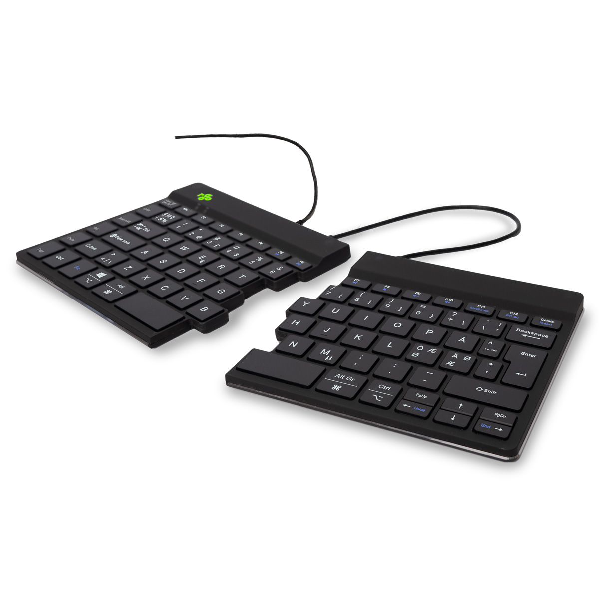 R-Go Split Break (zwart, bedraad, QWERTY – Nordic)