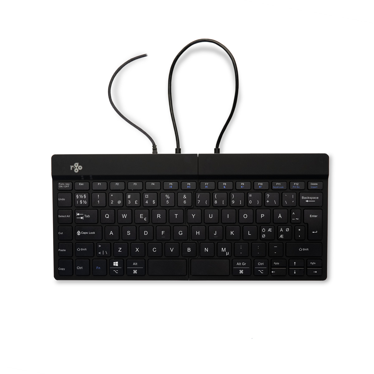 R-Go Split Break (zwart, bedraad, QWERTY – Nordic)
