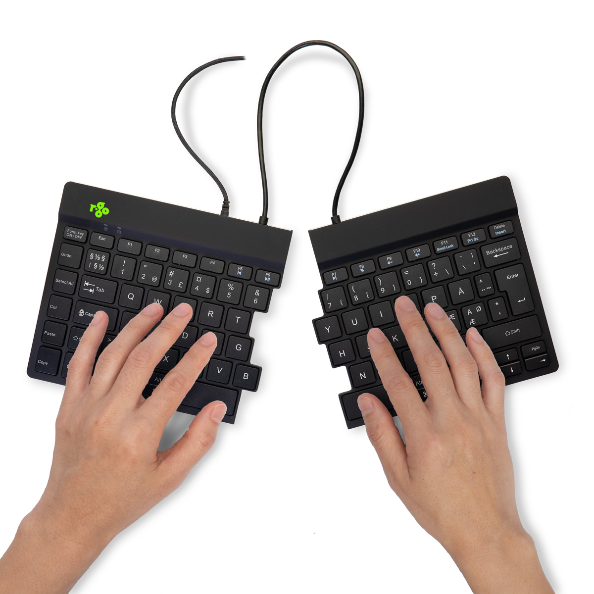 R-Go Split Break (zwart, bedraad, QWERTY – Nordic)