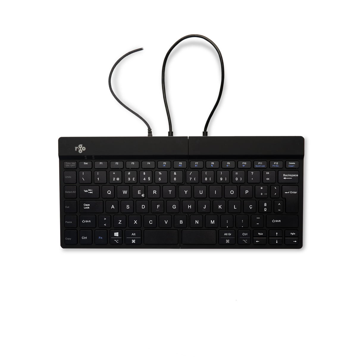 R-Go Split Break (schwarz, verkabelt, QWERTY – PT)