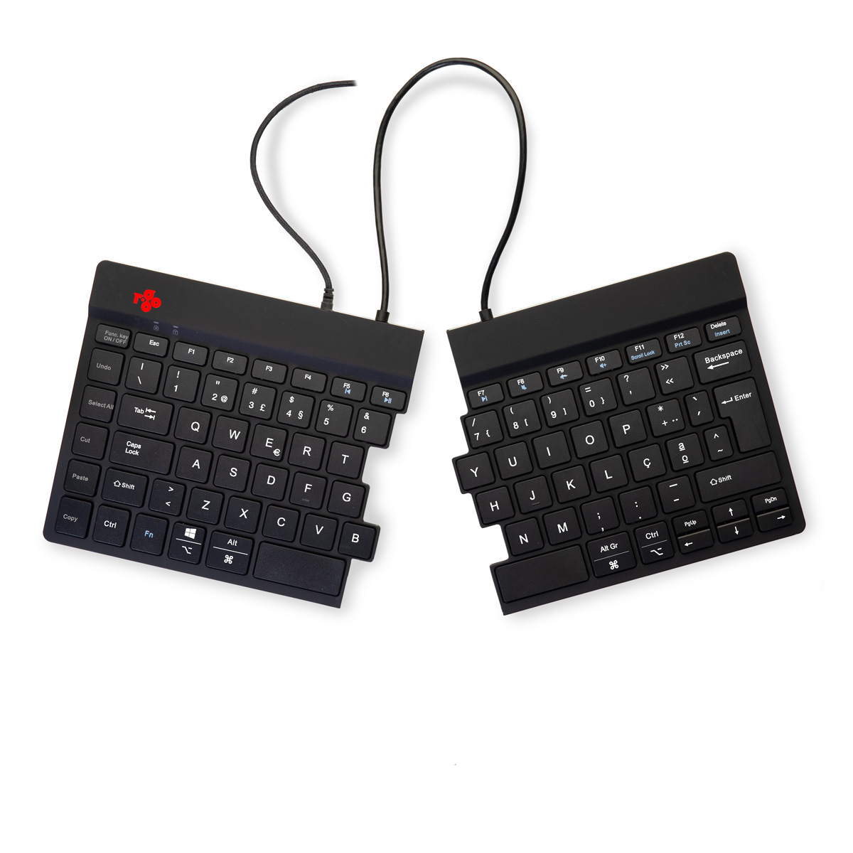 R-Go Split Break (zwart, bedraad, QWERTY – PT)