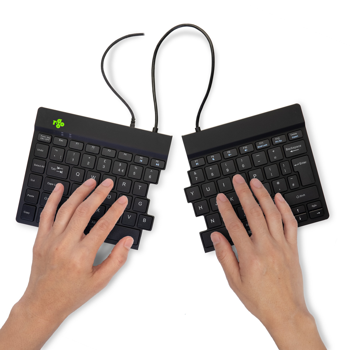 R-Go Split Break (zwart, bedraad, QWERTY – UK)
