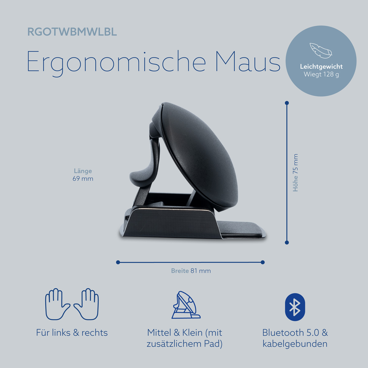 R-Go Twister Beidhändige Maus