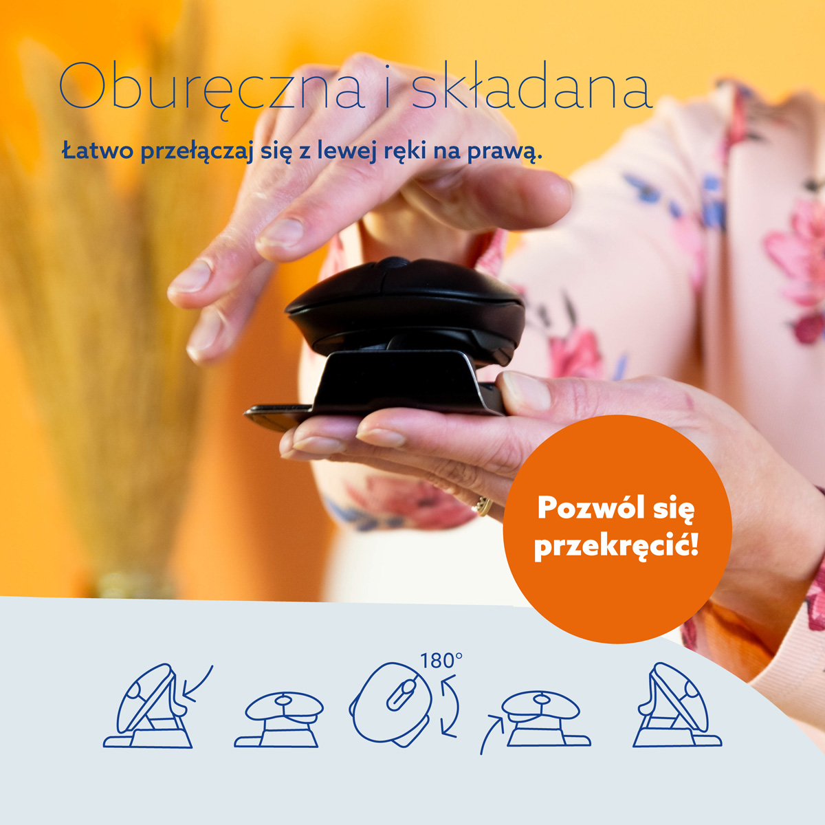 Oburęczna mysz R-Go Twister