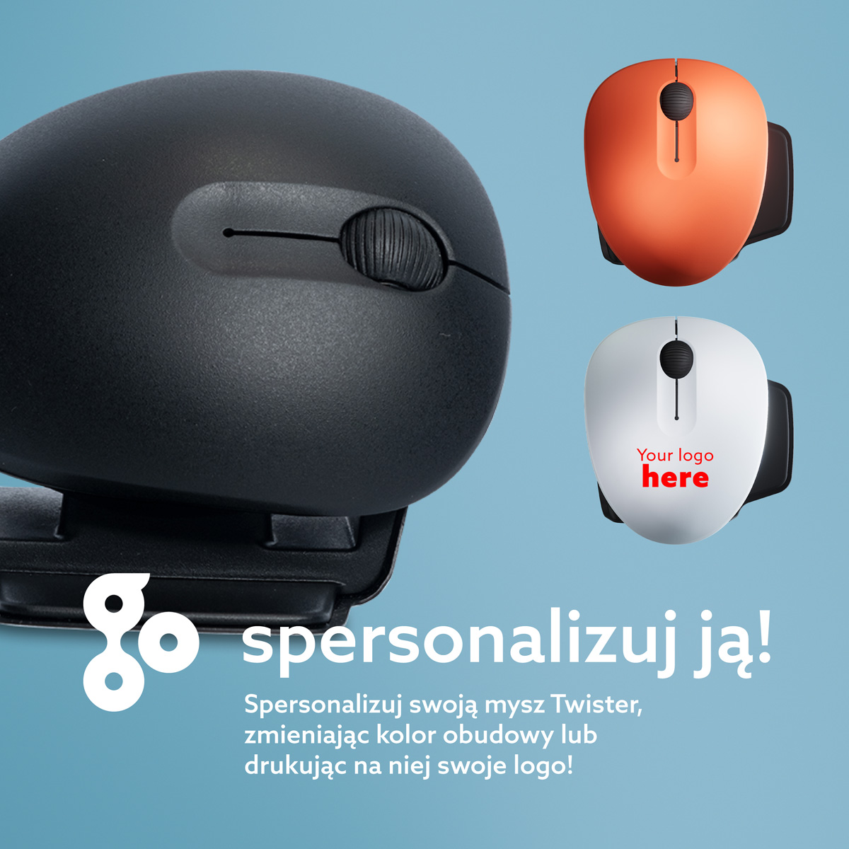 Oburęczna mysz R-Go Twister