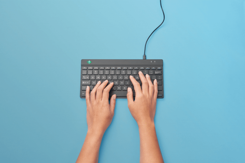 R-Go Compact Break (blanc, avec fil, AZERTY – FR)