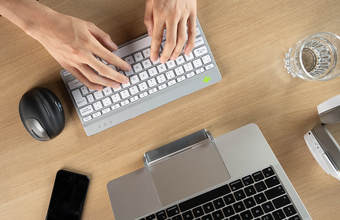 R-Go Compact Break (blanc, avec fil, AZERTY – FR)