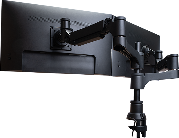 R-Go Dubbele monitorarm Caparo (gasvering)